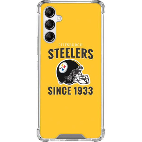 NFL Pittsburgh Steelers Helmet Galaxy A14 5G Clear Case