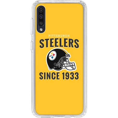 NFL Pittsburgh Steelers Helmet Galaxy A50 Clear Case