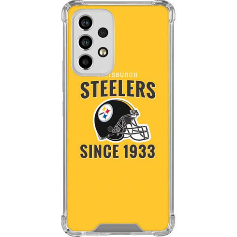 NFL Pittsburgh Steelers Helmet Galaxy A53 5G Clear Case