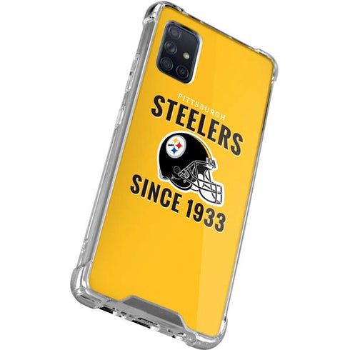 NFL Pittsburgh Steelers Helmet Galaxy A71 5G Clear Case