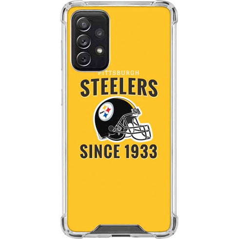 NFL Pittsburgh Steelers Helmet Galaxy A72 5G Clear Case