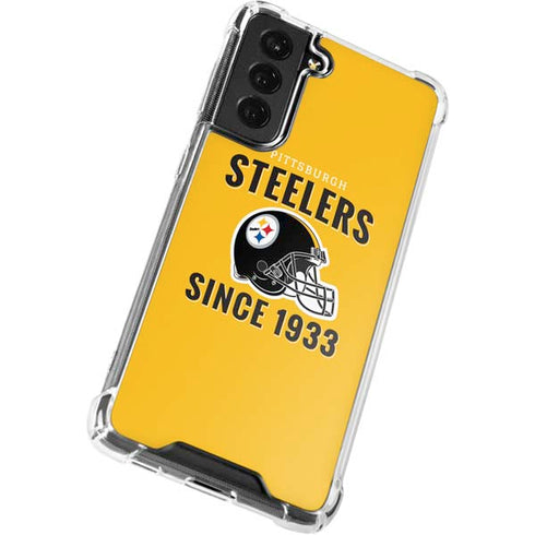 NFL Pittsburgh Steelers Helmet Galaxy S21 FE Clear Case