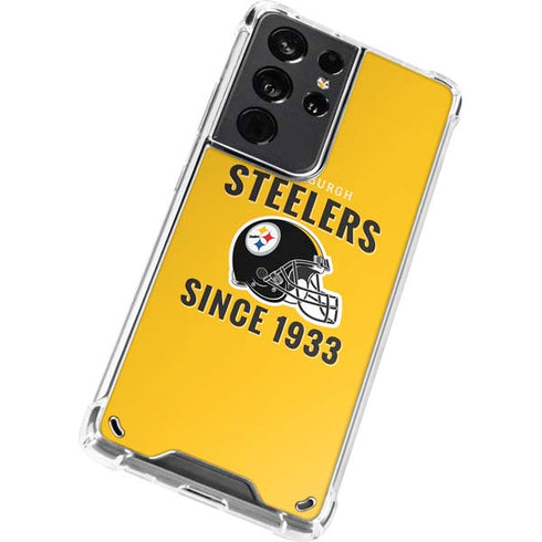 NFL Pittsburgh Steelers Helmet Galaxy S21 Ultra 5G Clear Case