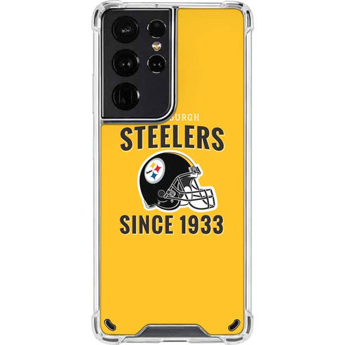 NFL Pittsburgh Steelers Helmet Galaxy S21 Ultra 5G Clear Case