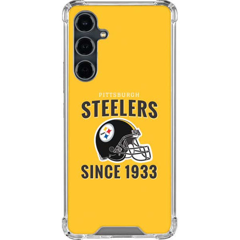 NFL Pittsburgh Steelers Helmet Galaxy S23 FE Clear Case