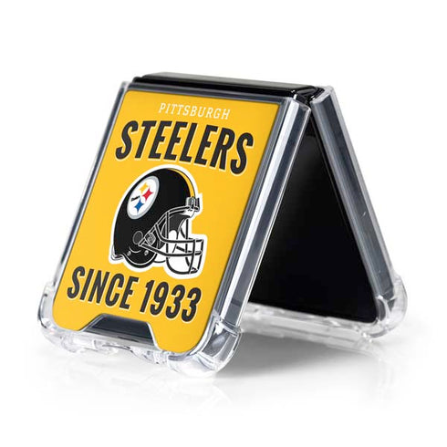 NFL Pittsburgh Steelers Helmet Galaxy Z Flip5 5G Clear Case