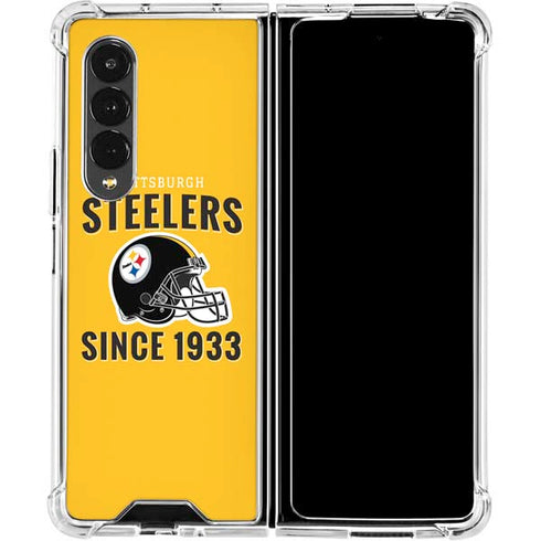 NFL Pittsburgh Steelers Helmet Galaxy Z Fold4 5G Clear Case