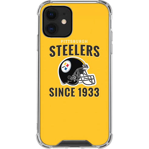NFL Pittsburgh Steelers Helmet iPhone 12 Mini Clear Case