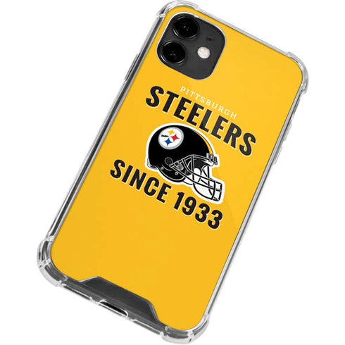 NFL Pittsburgh Steelers Helmet iPhone 12 Mini Clear Case