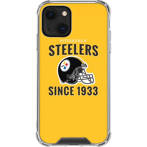 NFL Pittsburgh Steelers Helmet iPhone 13 Mini Clear Case