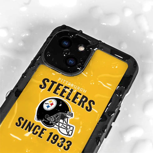 NFL Pittsburgh Steelers Helmet iPhone 13 Mini Waterproof Case