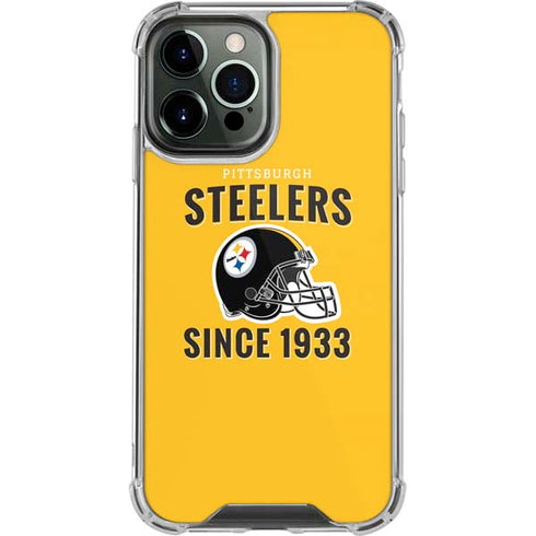 NFL Pittsburgh Steelers Helmet iPhone 13 Pro Max Clear Case