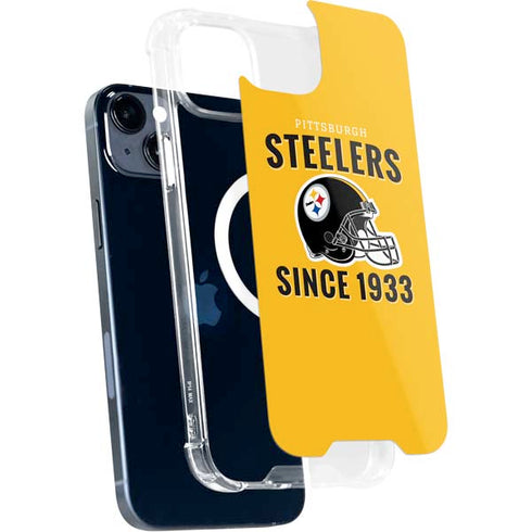 NFL Pittsburgh Steelers Helmet iPhone 14 Plus MagSafe Case