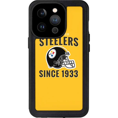 NFL Pittsburgh Steelers Helmet iPhone 14 Pro Waterproof Case