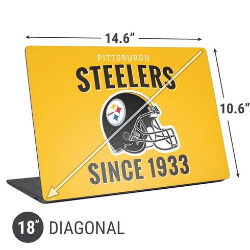 NFL Pittsburgh Steelers Helmet Universal Laptop 18in (14.6 x 10.6in) Skin