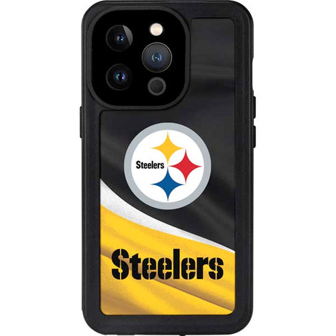NFL Pittsburgh Steelers iPhone 15 Pro Waterproof Case