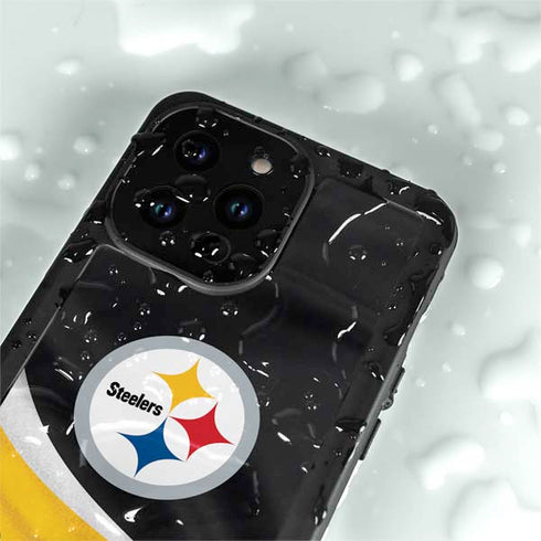 NFL Pittsburgh Steelers iPhone 15 Pro Waterproof Case