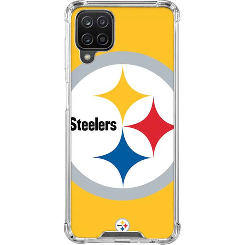 NFL Pittsburgh Steelers Large Logo Galaxy A12 Clear Case