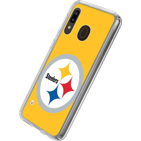 NFL Pittsburgh Steelers Large Logo Galaxy A20 Clear Case