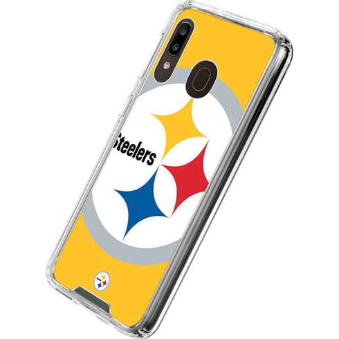NFL Pittsburgh Steelers Large Logo Galaxy A30 Clear Case
