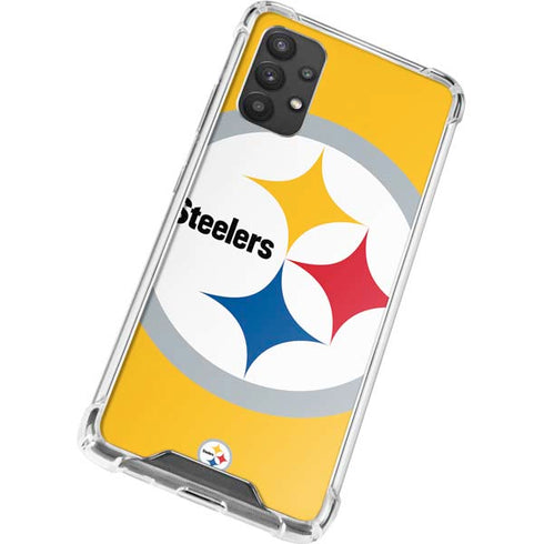 NFL Pittsburgh Steelers Large Logo Galaxy A32 5G Clear Case