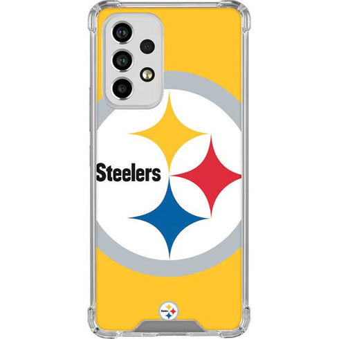 NFL Pittsburgh Steelers Large Logo Galaxy A53 5G Clear Case