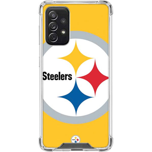 NFL Pittsburgh Steelers Large Logo Galaxy A72 5G Clear Case