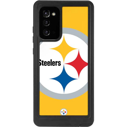 NFL Pittsburgh Steelers Large Logo Galaxy Note20 5G Waterproof Case