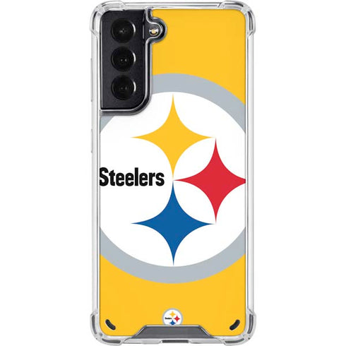 NFL Pittsburgh Steelers Large Logo Galaxy S21 5G Clear Case