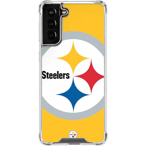NFL Pittsburgh Steelers Large Logo Galaxy S21 FE Clear Case