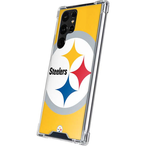 NFL Pittsburgh Steelers Large Logo Galaxy S22 Ultra Clear Case