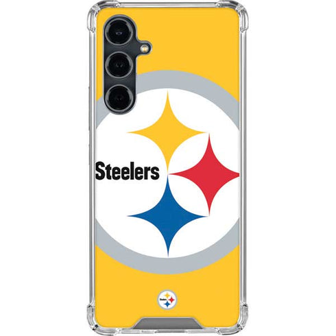 NFL Pittsburgh Steelers Large Logo Galaxy S23 FE Clear Case