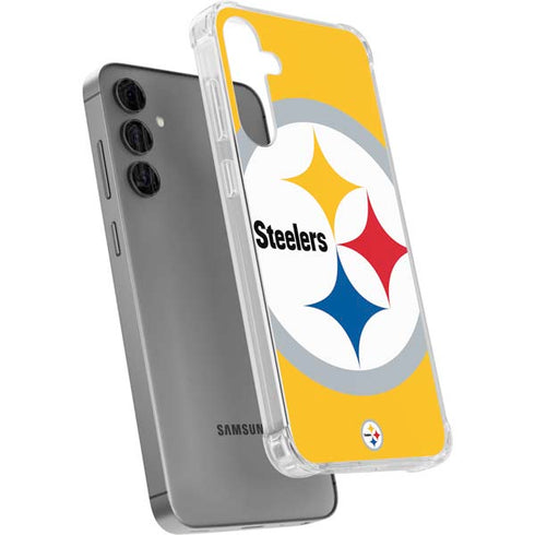 NFL Pittsburgh Steelers Large Logo Galaxy S24 Plus Clear Case