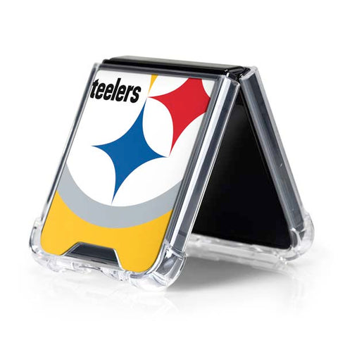 NFL Pittsburgh Steelers Large Logo Galaxy Z Flip5 5G Clear Case
