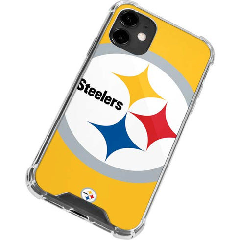 NFL Pittsburgh Steelers Large Logo iPhone 12 Mini Clear Case