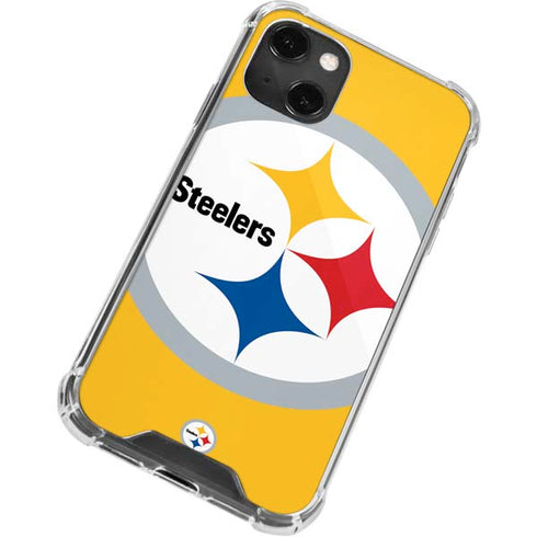 NFL Pittsburgh Steelers Large Logo iPhone 13 Mini Clear Case