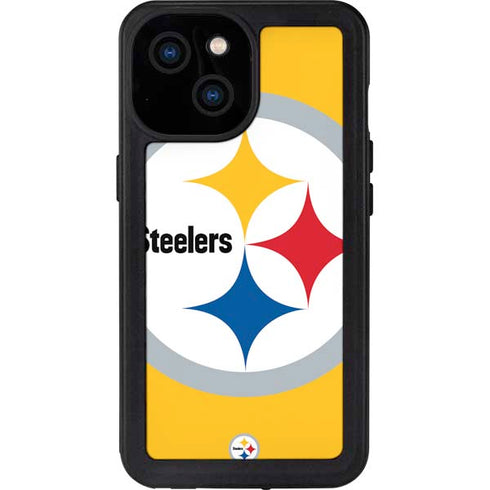NFL Pittsburgh Steelers Large Logo iPhone 13 Mini Waterproof Case