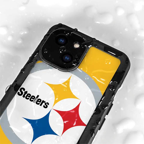 NFL Pittsburgh Steelers Large Logo iPhone 13 Mini Waterproof Case