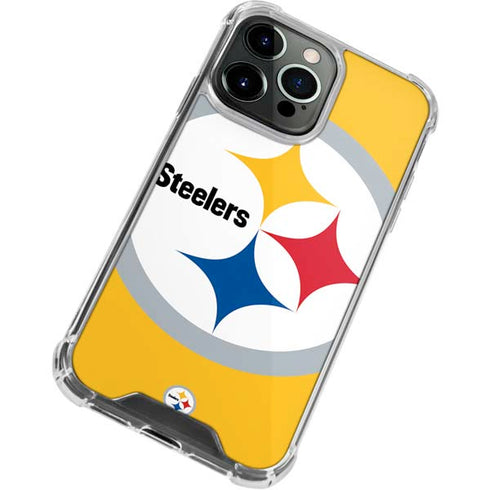 NFL Pittsburgh Steelers Large Logo iPhone 13 Pro Clear Case