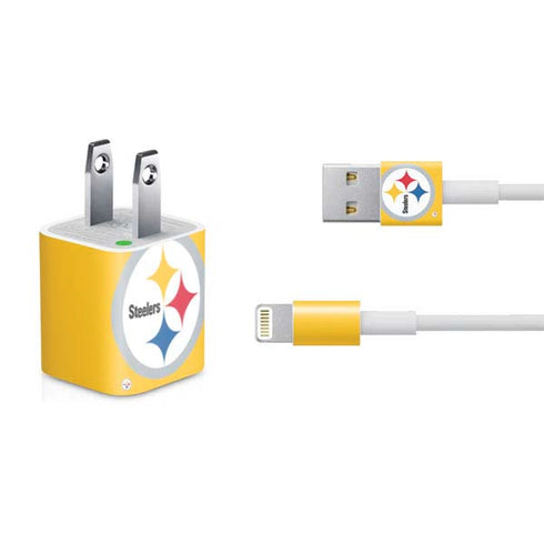 NFL Pittsburgh Steelers Large Logo iPhone Charger (5W USB) Skin