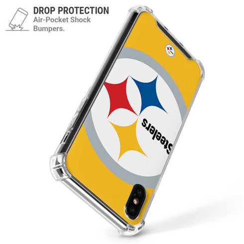 NFL Pittsburgh Steelers Large Logo iPhone XS Max Clear Case