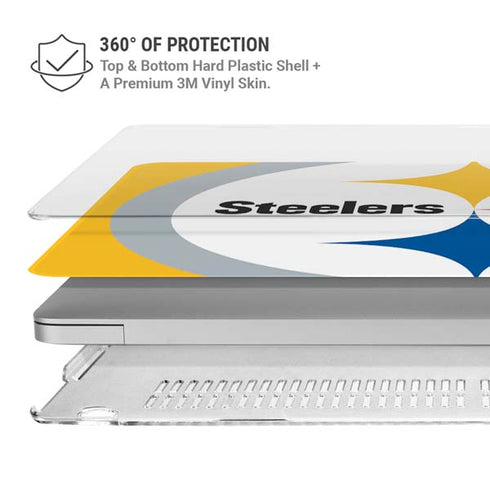 NFL Pittsburgh Steelers Large Logo MacBook Air 13in M1 (2021) Case plus Skin