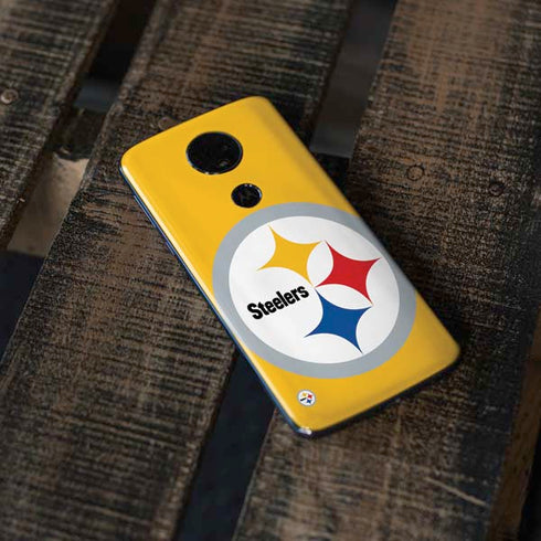 NFL Pittsburgh Steelers Large Logo Moto E5 Plus Skin