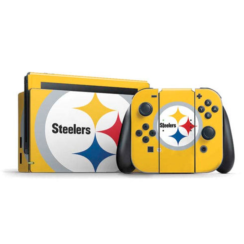 NFL Pittsburgh Steelers Large Logo Nintendo Switch Bundle Skin