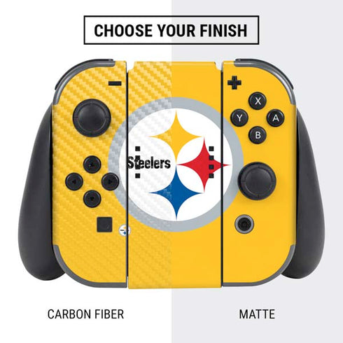 NFL Pittsburgh Steelers Large Logo Nintendo Switch Bundle Skin