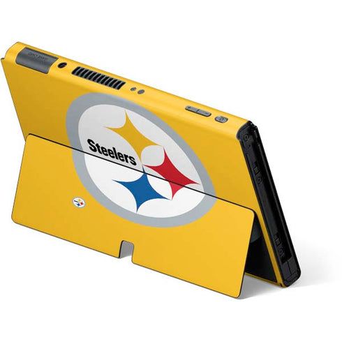 NFL Pittsburgh Steelers Large Logo Nintendo Switch OLED (2021) Skin