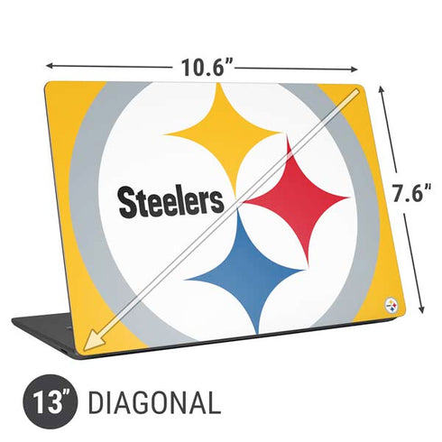 NFL Pittsburgh Steelers Large Logo Universal Laptop 13in (10.6 x 7.6in) Skin