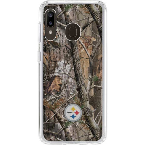NFL Pittsburgh Steelers Realtree AP Camo Galaxy A20 Clear Case