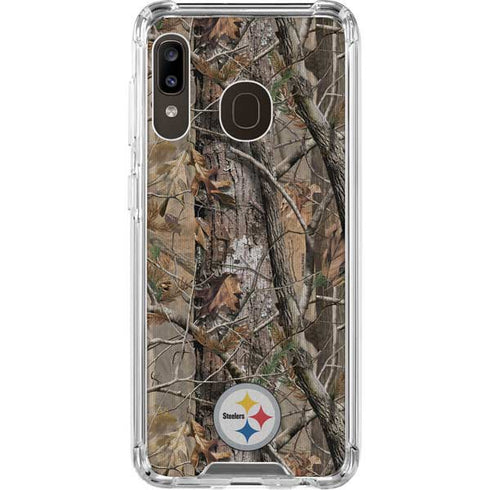 NFL Pittsburgh Steelers Realtree AP Camo Galaxy A30 Clear Case