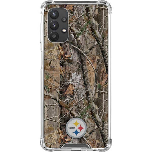NFL Pittsburgh Steelers Realtree AP Camo Galaxy A32 5G Clear Case